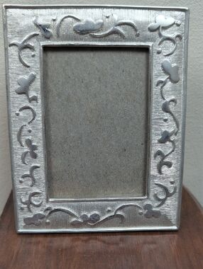 Vintage Burnes of Boston Silver Decorative Photo Frame - Elegant Floral Design